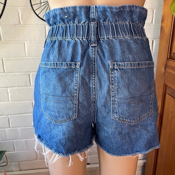 American Eagle distressed mom shorts elastic waistband size XS - Picture 2 of 9